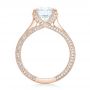 18k Rose Gold 18k Rose Gold Custom Diamond Engagement Ring - Front View -  103013 - Thumbnail
