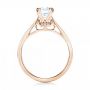 18k Rose Gold 18k Rose Gold Custom Diamond Engagement Ring - Front View -  103057 - Thumbnail