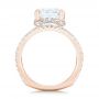 18k Rose Gold 18k Rose Gold Custom Diamond Engagement Ring - Front View -  103138 - Thumbnail
