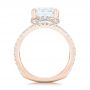 18k Rose Gold 18k Rose Gold Custom Diamond Engagement Ring - Front View -  103138 - Thumbnail