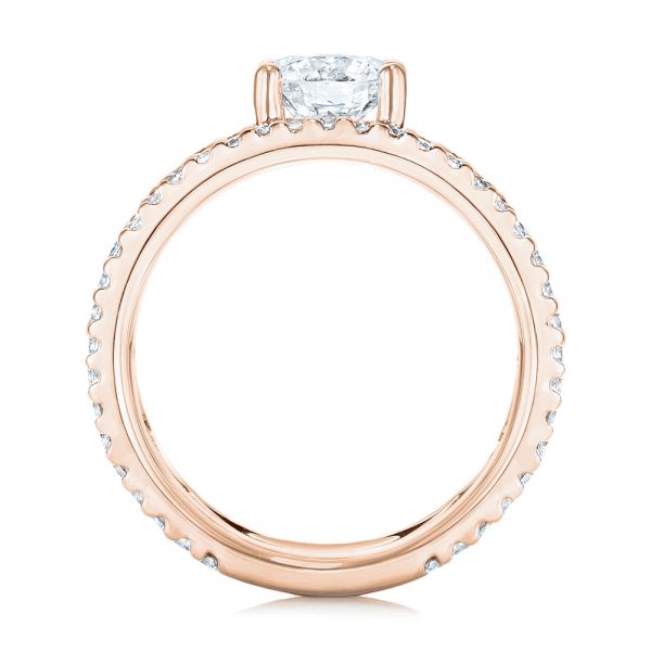 14k Rose Gold 14k Rose Gold Custom Diamond Engagement Ring - Front View -  103215