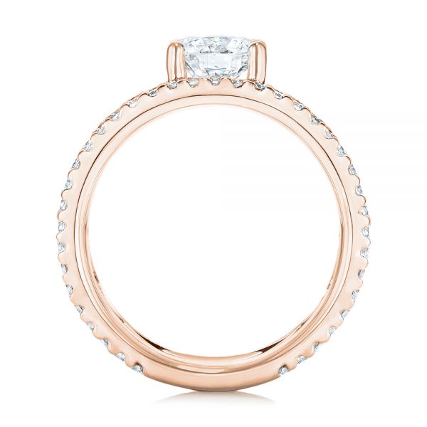 14k Rose Gold 14k Rose Gold Custom Diamond Engagement Ring - Front View - 103215