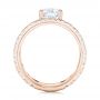 18k Rose Gold 18k Rose Gold Custom Diamond Engagement Ring - Front View -  103215 - Thumbnail