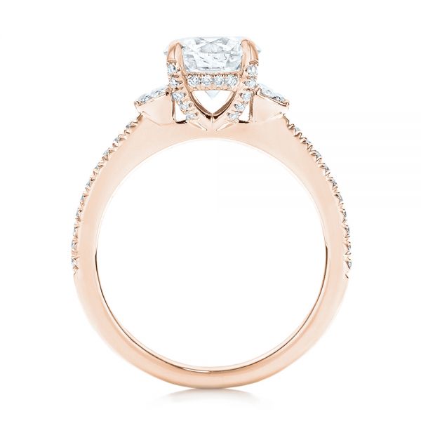 14k Rose Gold 14k Rose Gold Custom Diamond Engagement Ring - Front View - 103219