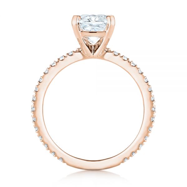 14k Rose Gold 14k Rose Gold Custom Diamond Engagement Ring - Front View -  103222