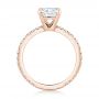 18k Rose Gold 18k Rose Gold Custom Diamond Engagement Ring - Front View -  103222 - Thumbnail