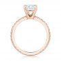 18k Rose Gold 18k Rose Gold Custom Diamond Engagement Ring - Front View -  103222 - Thumbnail