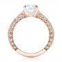 18k Rose Gold 18k Rose Gold Custom Diamond Engagement Ring - Front View -  103303 - Thumbnail