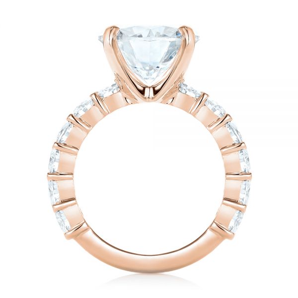 14k Rose Gold 14k Rose Gold Custom Diamond Engagement Ring - Front View - 103336