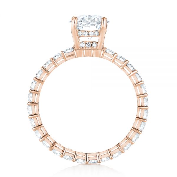 14k Rose Gold 14k Rose Gold Custom Diamond Engagement Ring - Front View -  103355