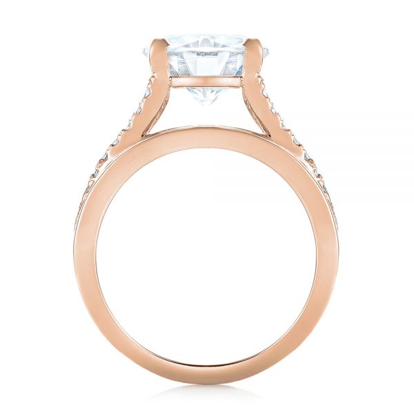 14k Rose Gold 14k Rose Gold Custom Diamond Engagement Ring - Front View -  103487