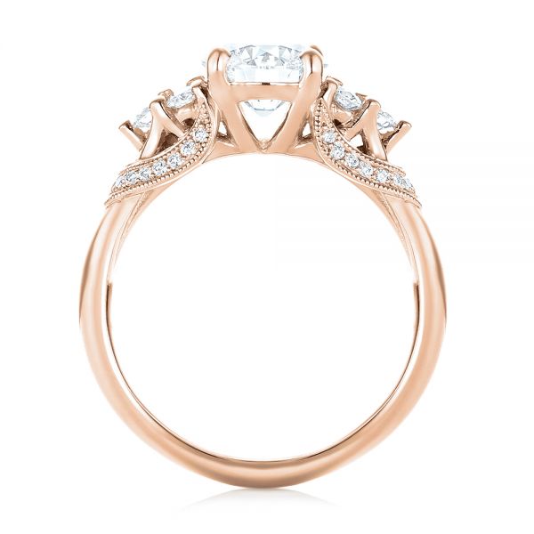 14k Rose Gold 14k Rose Gold Custom Diamond Engagement Ring - Front View - 103519