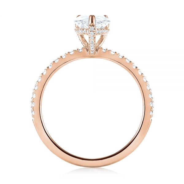 14k Rose Gold 14k Rose Gold Custom Diamond Engagement Ring - Front View -  103604