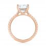 14k Rose Gold 14k Rose Gold Custom Diamond Engagement Ring - Front View -  104401 - Thumbnail