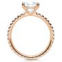18k Rose Gold 18k Rose Gold Custom Diamond Engagement Ring - Front View -  1104 - Thumbnail