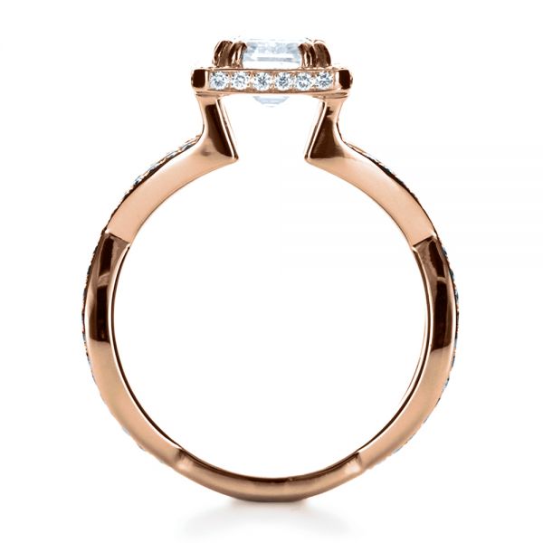 14k Rose Gold 14k Rose Gold Custom Diamond Engagement Ring - Front View - 1159