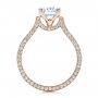 18k Rose Gold 18k Rose Gold Custom Diamond Engagement Ring - Front View -  1259 - Thumbnail