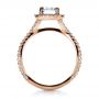 18k Rose Gold 18k Rose Gold Custom Diamond Engagement Ring - Front View -  1407 - Thumbnail
