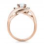 18k Rose Gold 18k Rose Gold Custom Diamond Engagement Ring - Front View -  1476 - Thumbnail