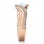 18k Rose Gold 18k Rose Gold Custom Diamond Engagement Ring - Side View -  100069 - Thumbnail