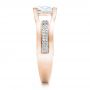 18k Rose Gold 18k Rose Gold Custom Diamond Engagement Ring - Side View -  100627 - Thumbnail