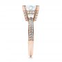 18k Rose Gold 18k Rose Gold Custom Diamond Engagement Ring - Side View -  100839 - Thumbnail