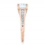 18k Rose Gold 18k Rose Gold Custom Diamond Engagement Ring - Side View -  102218 - Thumbnail