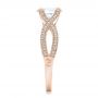 14k Rose Gold 14k Rose Gold Custom Diamond Engagement Ring - Side View -  102239 - Thumbnail