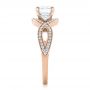 18k Rose Gold 18k Rose Gold Custom Diamond Engagement Ring - Side View -  102354 - Thumbnail