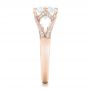 18k Rose Gold 18k Rose Gold Custom Diamond Engagement Ring - Side View -  102405 - Thumbnail