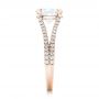 18k Rose Gold 18k Rose Gold Custom Diamond Engagement Ring - Side View -  102604 - Thumbnail
