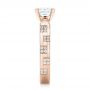 18k Rose Gold 18k Rose Gold Custom Diamond Engagement Ring - Side View -  102895 - Thumbnail