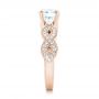 18k Rose Gold 18k Rose Gold Custom Diamond Engagement Ring - Side View -  102905 - Thumbnail