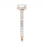 18k Rose Gold 18k Rose Gold Custom Diamond Engagement Ring - Side View -  102995 - Thumbnail