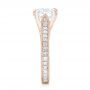 18k Rose Gold 18k Rose Gold Custom Diamond Engagement Ring - Side View -  103013 - Thumbnail
