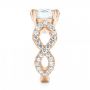 18k Rose Gold 18k Rose Gold Custom Diamond Engagement Ring - Side View -  103042 - Thumbnail
