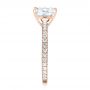 18k Rose Gold 18k Rose Gold Custom Diamond Engagement Ring - Side View -  103222 - Thumbnail