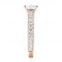 18k Rose Gold 18k Rose Gold Custom Diamond Engagement Ring - Side View -  103303 - Thumbnail