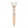 18k Rose Gold 18k Rose Gold Custom Diamond Engagement Ring - Side View -  103637 - Thumbnail