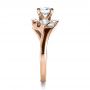 14k Rose Gold 14k Rose Gold Custom Diamond Engagement Ring - Side View -  1302 - Thumbnail