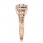 18k Rose Gold 18k Rose Gold Custom Diamond Engagement Ring - Side View -  1346 - Thumbnail