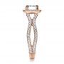 14k Rose Gold 14k Rose Gold Custom Diamond Engagement Ring - Side View -  1407 - Thumbnail