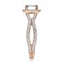 14k Rose Gold 14k Rose Gold Custom Diamond Engagement Ring - Side View -  1407 - Thumbnail