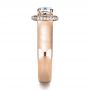 18k Rose Gold 18k Rose Gold Custom Diamond Engagement Ring - Side View -  1408 - Thumbnail