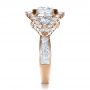 18k Rose Gold 18k Rose Gold Custom Diamond Engagement Ring - Side View -  1414 - Thumbnail