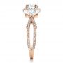 14k Rose Gold 14k Rose Gold Custom Diamond Engagement Ring - Side View -  1451 - Thumbnail