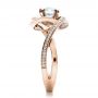 14k Rose Gold 14k Rose Gold Custom Diamond Engagement Ring - Side View -  1476 - Thumbnail