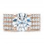 14k Rose Gold 14k Rose Gold Custom Diamond Engagement Ring - Top View -  100102 - Thumbnail