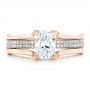 14k Rose Gold 14k Rose Gold Custom Diamond Engagement Ring - Top View -  100627 - Thumbnail