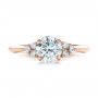 18k Rose Gold 18k Rose Gold Custom Diamond Engagement Ring - Top View -  100810 - Thumbnail